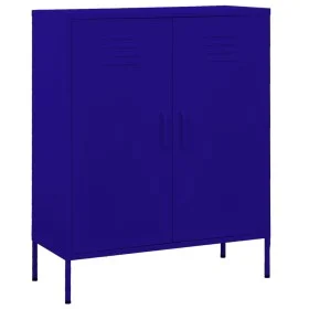 Armario de almacenamiento acero azul marino 80x35x101,5 cm de vidaXL, Taquillas y armarios de almacenamiento - Ref: Foro24-33...