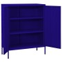 Armario de almacenamiento acero azul marino 80x35x101,5 cm de vidaXL, Taquillas y armarios de almacenamiento - Ref: Foro24-33...