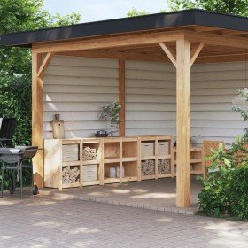 Muebles de cocina de exterior 3 piezas madera maciza de pino en Armarios de cocina | Comprar online en Foru.es