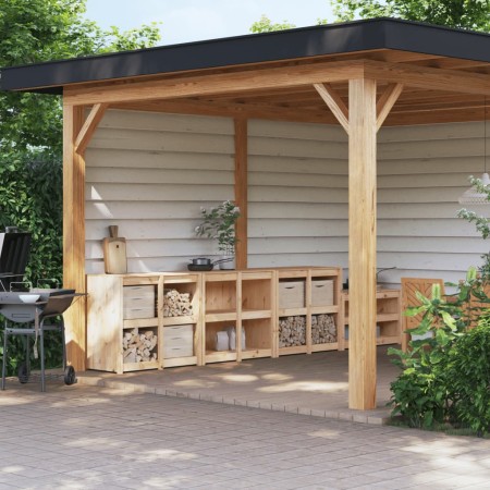 Muebles de cocina de exterior 3 piezas madera maciza de pino en Armarios de cocina | Comprar online en Foru.es