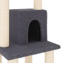 Rascador para gatos con postes de sisal gris oscuro 105 cm en Mobiliario para gatos | Comprar online en Foru.es