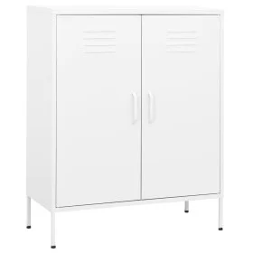 Armario almacenamiento acero blanco 80x35x101,5 cm de vidaXL, Taquillas y armarios de almacenamiento - Ref: Foro24-336170, Pr...