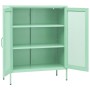Armario de almacenamiento acero verde mint 80x35x101,5 cm de vidaXL, Taquillas y armarios de almacenamiento - Ref: Foro24-336...