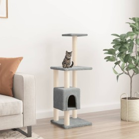 Rascador para gatos con postes de sisal gris claro 104 cm en Mobiliario para gatos | Comprar online en Foru.es