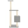 Rascador para gatos con postes de sisal gris claro 104 cm en Mobiliario para gatos | Comprar online en Foru.es
