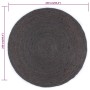 Alfombra de yute tejida a mano redonda gris oscuro 240 cm de vidaXL, Alfombras - Ref: Foro24-343598, Precio: 171,41 €, Descue...