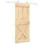 Sliding door with solid pine wood hardware 85x210 cm by vidaXL, Doors - Ref: Foro24-3203096, Price: 208,25 €, Discount: %
