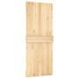 Puerta corredera con herrajes madera maciza de pino 85x210 cm de vidaXL, Puertas - Ref: Foro24-3203096, Precio: 194,97 €, Des...