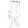 Sliding door with solid pine wood hardware 85x210 cm by vidaXL, Doors - Ref: Foro24-3203096, Price: 208,25 €, Discount: %