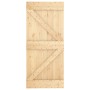 Puerta corredera con herrajes madera maciza de pino 90x210 cm de vidaXL, Puertas - Ref: Foro24-3203085, Precio: 189,59 €, Des...