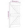 Puerta corredera con herrajes madera maciza de pino 90x210 cm von vidaXL, Türen - Ref: Foro24-3203085, Preis: 210,55 €, Rabat...