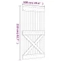 Schiebetür mit Beschlägen aus massivem Kiefernholz, 100 x 210 cm von vidaXL, Türen - Ref: Foro24-3203253, Preis: 243,72 €, Ra...
