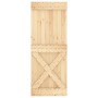Puerta corredera con herrajes madera maciza de pino 90x210 cm de vidaXL, Puertas - Ref: Foro24-3203252, Precio: 197,40 €, Des...
