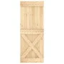 Puerta corredera con herrajes madera maciza de pino 90x210 cm de vidaXL, Puertas - Ref: Foro24-3203252, Precio: 197,59 €, Des...