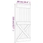 Puerta corredera con herrajes madera maciza de pino 90x210 cm de vidaXL, Puertas - Ref: Foro24-3203252, Precio: 197,59 €, Des...