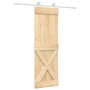 Puerta corredera con herrajes madera maciza de pino 70x210 cm de vidaXL, Puertas - Ref: Foro24-3203094, Precio: 172,03 €, Des...