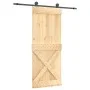 Schiebetür mit Beschlägen aus massivem Kiefernholz, 85 x 210 cm von vidaXL, Türen - Ref: Foro24-3203056, Preis: 190,70 €, Rab...
