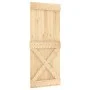 Schiebetür mit Beschlägen aus massivem Kiefernholz, 85 x 210 cm von vidaXL, Türen - Ref: Foro24-3203056, Preis: 190,70 €, Rab...