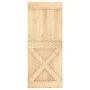Schiebetür mit Beschlägen aus massivem Kiefernholz, 85 x 210 cm von vidaXL, Türen - Ref: Foro24-3203056, Preis: 190,70 €, Rab...