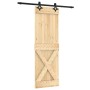 Puerta corredera con herrajes madera maciza de pino 70x210 cm de vidaXL, Puertas - Ref: Foro24-3203132, Precio: 170,99 €, Des...
