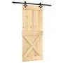 Schiebetür mit Beschlägen aus massivem Kiefernholz, 85 x 210 cm von vidaXL, Türen - Ref: Foro24-3203134, Preis: 194,88 €, Rab...