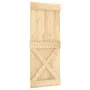 Schiebetür mit Beschlägen aus massivem Kiefernholz, 85 x 210 cm von vidaXL, Türen - Ref: Foro24-3203134, Preis: 194,88 €, Rab...