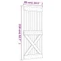 Schiebetür mit Beschlägen aus massivem Kiefernholz, 85 x 210 cm von vidaXL, Türen - Ref: Foro24-3203134, Preis: 194,88 €, Rab...