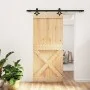 Schiebetür mit Beschlägen aus massivem Kiefernholz, 90 x 210 cm von vidaXL, Türen - Ref: Foro24-3203135, Preis: 202,30 €, Rab...