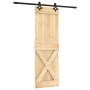 Puerta corredera con herrajes madera maciza de pino 70x210 cm de vidaXL, Puertas - Ref: Foro24-3203151, Precio: 169,86 €, Des...