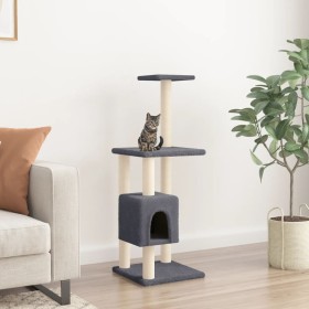 Rascador para gatos con postes de sisal gris oscuro 104 cm en Mobiliario para gatos | Comprar online en Foru.es