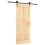 Puerta corredera con herrajes madera maciza de pino 85x210 cm de vidaXL, Puertas - Ref: Foro24-3203201, Precio: 156,17 €, Des...