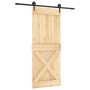 Puerta corredera con herrajes madera maciza de pino 85x210 cm de vidaXL, Puertas - Ref: Foro24-3203209, Precio: 180,34 €, Des...
