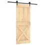 Puerta corredera con herrajes madera maciza de pino 85x210 cm de vidaXL, Puertas - Ref: Foro24-3203209, Precio: 177,11 €, Des...
