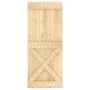 Puerta corredera con herrajes madera maciza de pino 85x210 cm de vidaXL, Puertas - Ref: Foro24-3203209, Precio: 177,11 €, Des...
