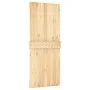 Puerta corredera con herrajes madera maciza de pino 85x210 cm de vidaXL, Puertas - Ref: Foro24-3203209, Precio: 177,11 €, Des...