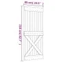 Puerta corredera con herrajes madera maciza de pino 85x210 cm de vidaXL, Puertas - Ref: Foro24-3203209, Precio: 177,11 €, Des...