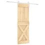 Puerta corredera con herrajes madera maciza de pino 70x210 cm de vidaXL, Puertas - Ref: Foro24-3203266, Precio: 174,87 €, Des...