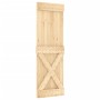 Puerta corredera con herrajes madera maciza de pino 70x210 cm de vidaXL, Puertas - Ref: Foro24-3203266, Precio: 178,39 €, Des...