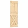 Puerta corredera con herrajes madera maciza de pino 70x210 cm de vidaXL, Puertas - Ref: Foro24-3203266, Precio: 174,87 €, Des...