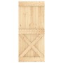Puerta corredera con herrajes madera maciza de pino 90x210 cm de vidaXL, Puertas - Ref: Foro24-3203269, Precio: 215,62 €, Des...
