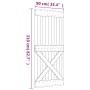 Puerta corredera con herrajes madera maciza de pino 90x210 cm de vidaXL, Puertas - Ref: Foro24-3203269, Precio: 215,62 €, Des...