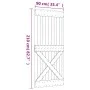 Schiebetür mit Beschlägen aus massivem Kiefernholz 90x210 cm von vidaXL, Türen - Ref: Foro24-3203269, Preis: 206,68 €, Rabatt: %