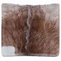 Taburete plegable de cuero auténtico y madera de teca maciza de vidaXL, Taburetes y sillas plegables - Ref: Foro24-288815, Pr...