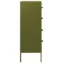 Armario de cajones de acero verde oliva 80x35x101,5 cm de vidaXL, Cajoneras - Ref: Foro24-336198, Precio: 190,20 €, Descuento: %