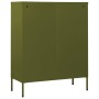 Armario de cajones de acero verde oliva 80x35x101,5 cm de vidaXL, Cajoneras - Ref: Foro24-336198, Precio: 190,20 €, Descuento: %