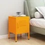 Mesita de noche acero amarillo mostaza 35x35x51 cm de vidaXL, Mesitas de noche - Ref: Foro24-336209, Precio: 73,37 €, Descuen...