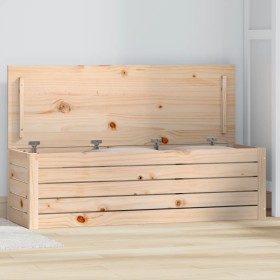 Caja de almacenaje madera maciza de pino 109x36,5x33 cm de vidaXL, Armarios y almacenamiento - Ref: Foro24-823624, Precio: 87...