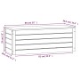 Caja de almacenaje madera maciza de pino 89x36,5x33 cm de vidaXL, Armarios y almacenamiento - Ref: Foro24-823619, Precio: 67,...