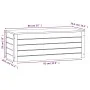 Caja de almacenaje madera maciza de pino 89x36,5x33 cm de vidaXL, Armarios y almacenamiento - Ref: Foro24-823619, Precio: 66,...
