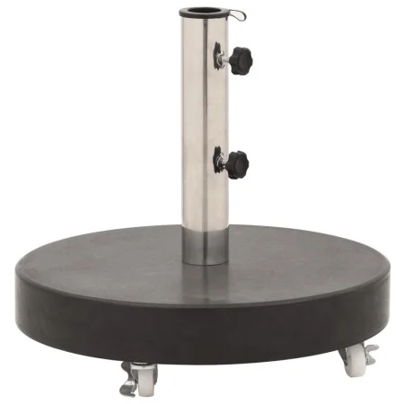 Base de sombrilla redonda de granito negro 30 kg de vidaXL, Bases para sombrillas - Ref: Foro24-48564, Precio: 93,05 €, Descu...